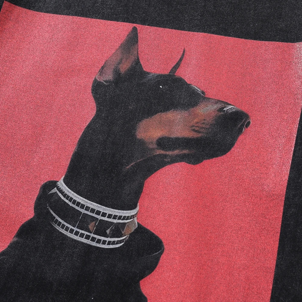 Baggy Plus Size Dog Graphic Oversize Cotton T-shirts Summer Tops Tees Aesthetic Goth Grunge Clothes for Women Men Streetwear